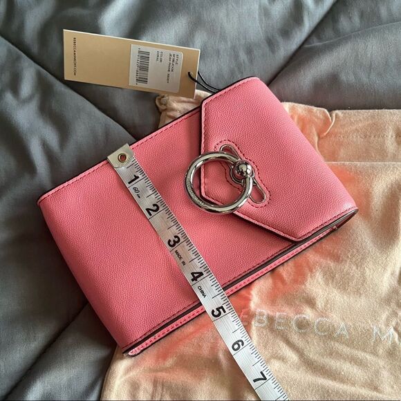 NWT Rebecca Minkoff Pink Leather Crossbody Bag with Dust Bag - Picture 8 of 9